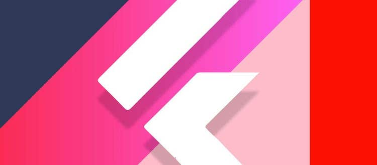 The Flutter logo overlaid on an illustrative banner.