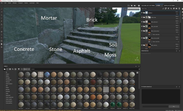 Managing textures in Substance Source.