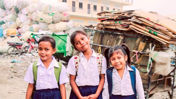 Students from the Cambodian Children's Fund.