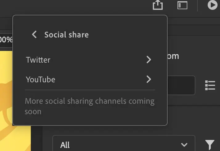 Social share on Twitter or YouTube screenshot.