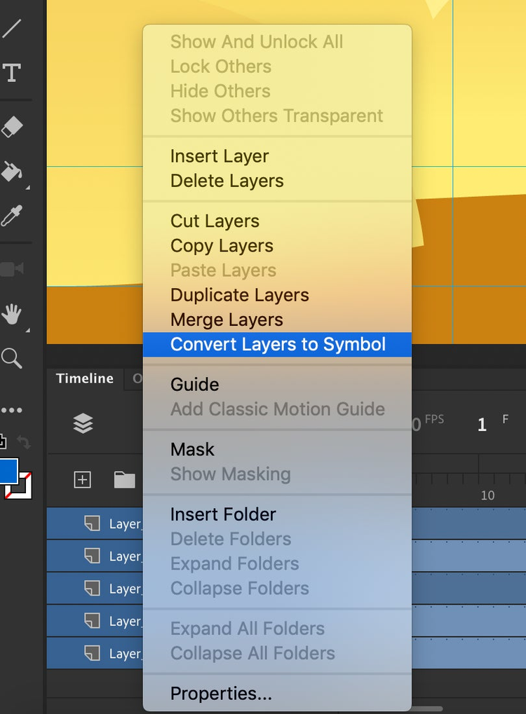Convert layers to Symbols screenshot