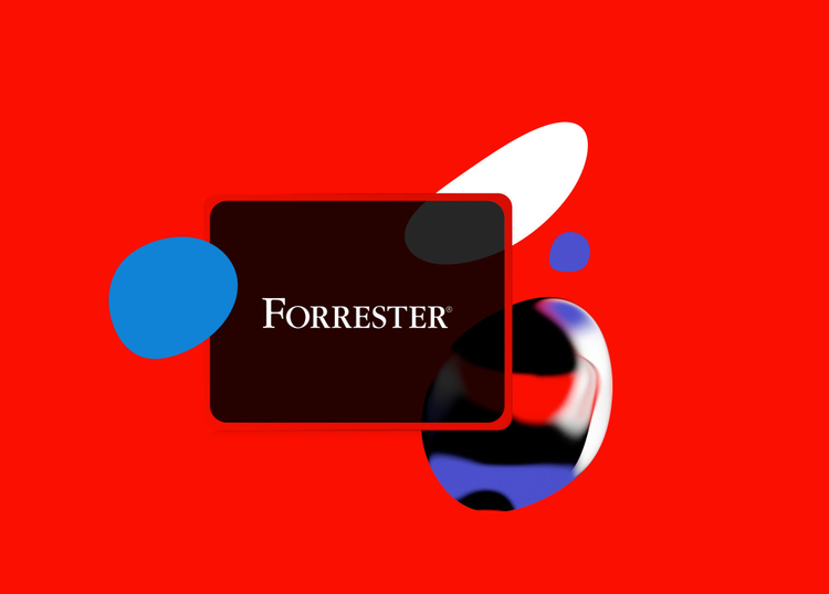 Forrester over abstract image.
