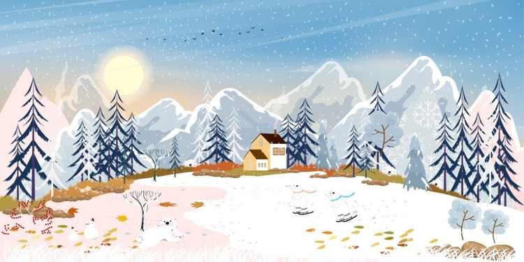 Winter scene.