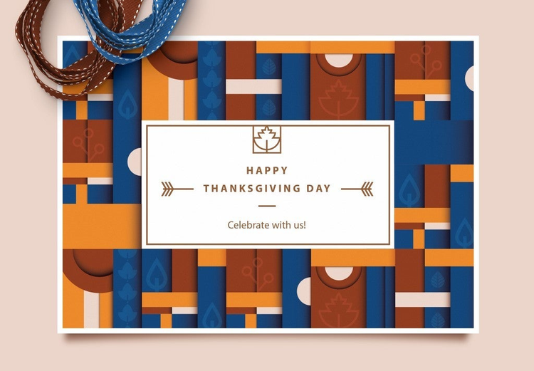 Happy Thanksgiving Day invitation.