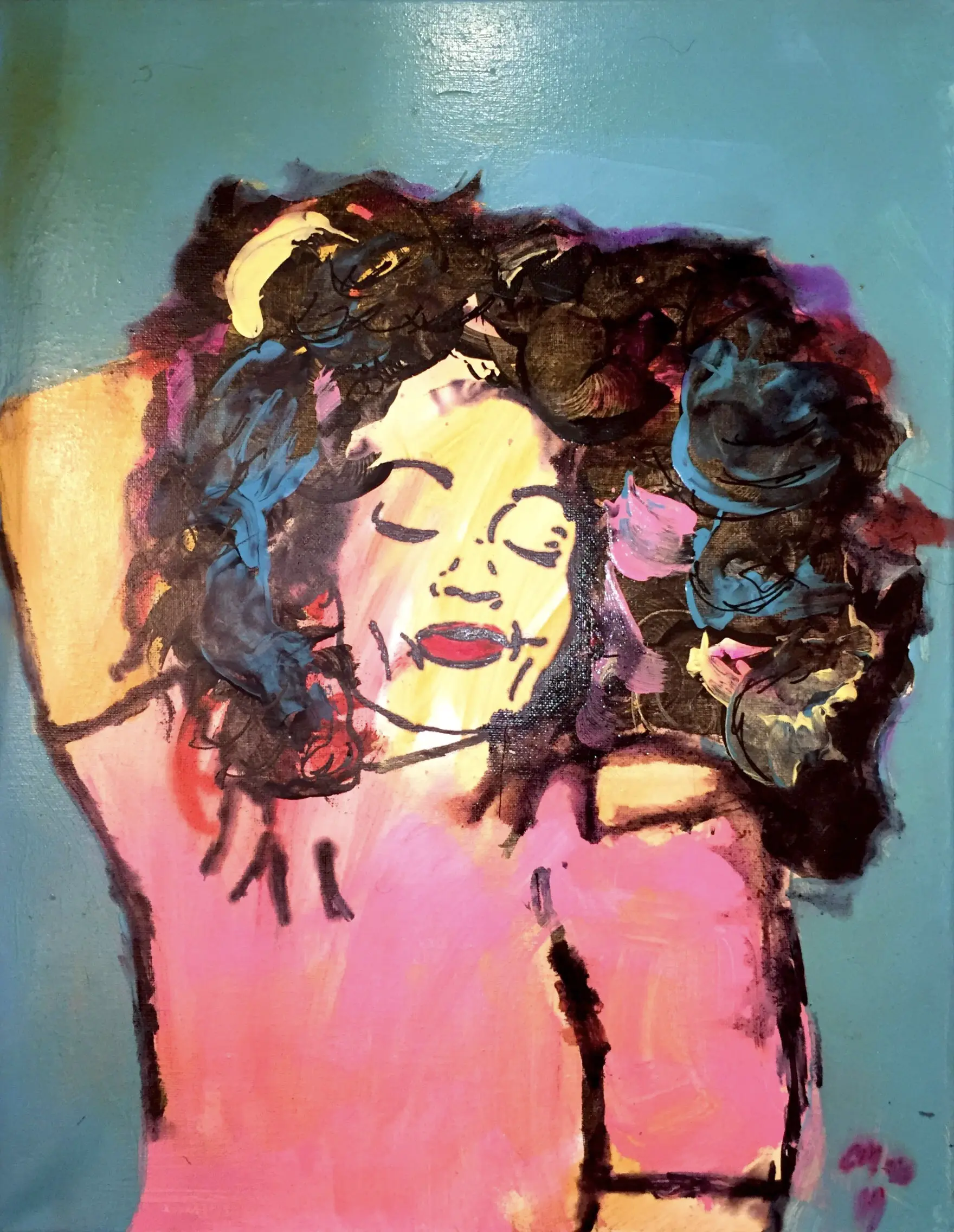 Inserting image... Two of Carita's paintings from 2015-2017.