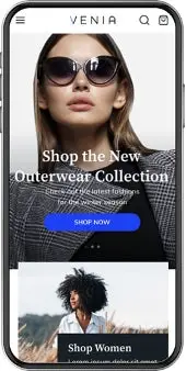 Photo of iPhone with a shopping app open