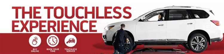 An ad for the Touchless Experience from Discount Tire Co.