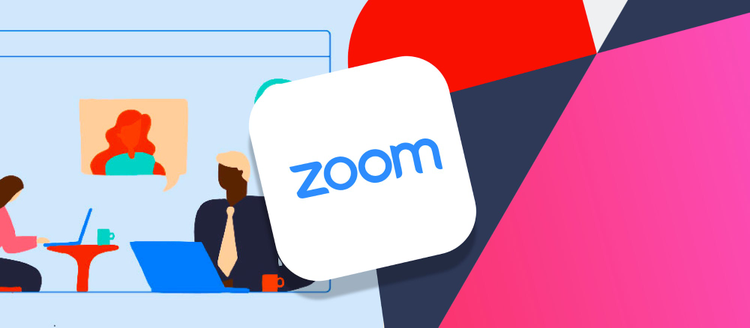 Colorful animation with the word ZOOM. 