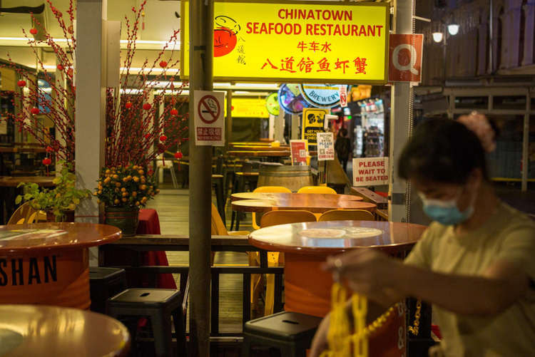 Food stand in Singapore.