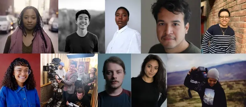 Collage of 10 different filmmakers selected for Sundance Ignite x Adobe Fellowship.