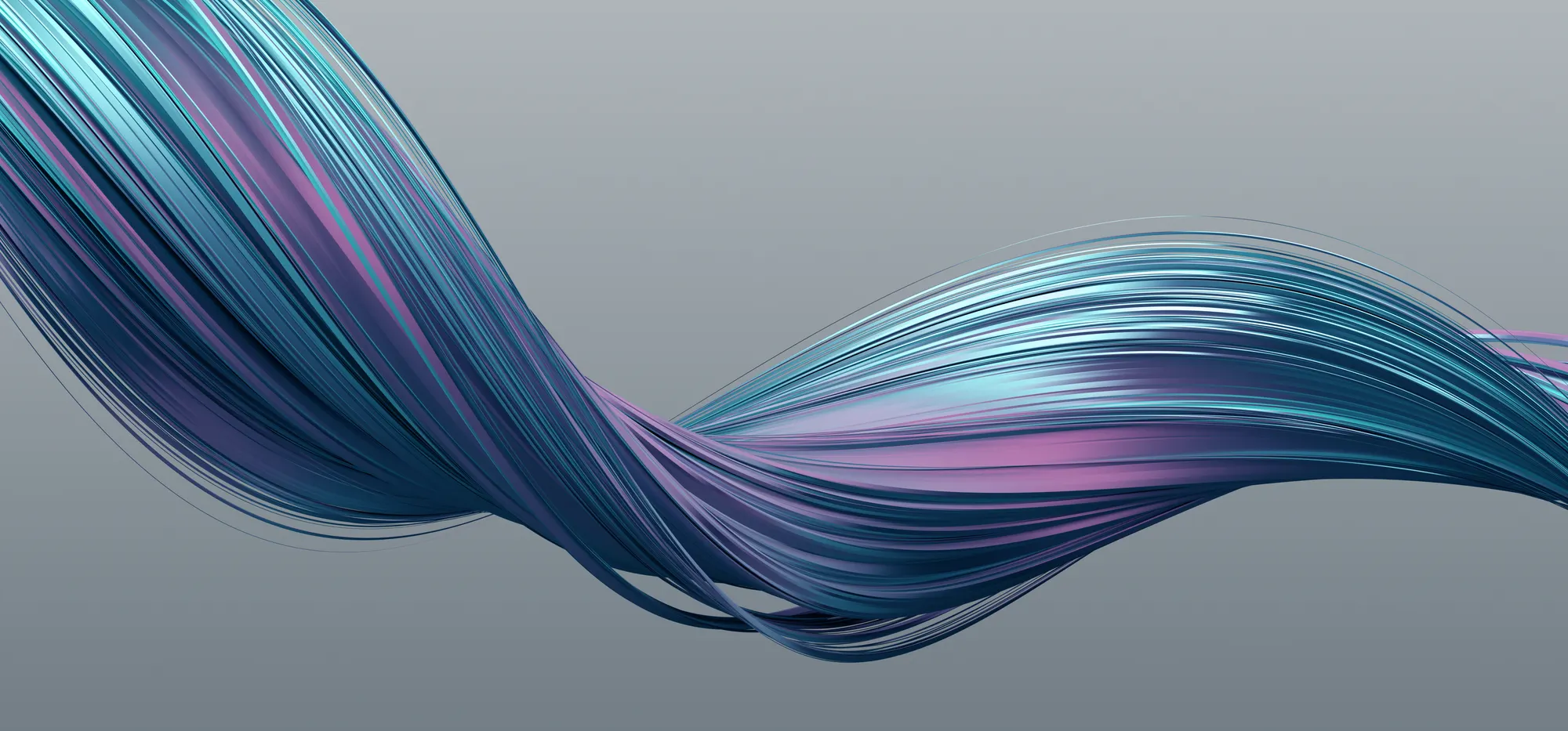 abstract blue and purple wavy design on grey background