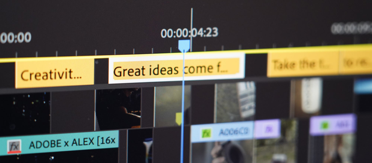 Premiere Pro Timeline showing the new Captions track