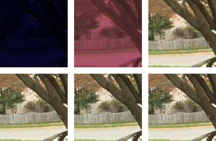 6 snapshots of training progress.