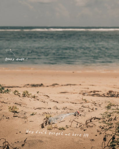 Beach with rubbish