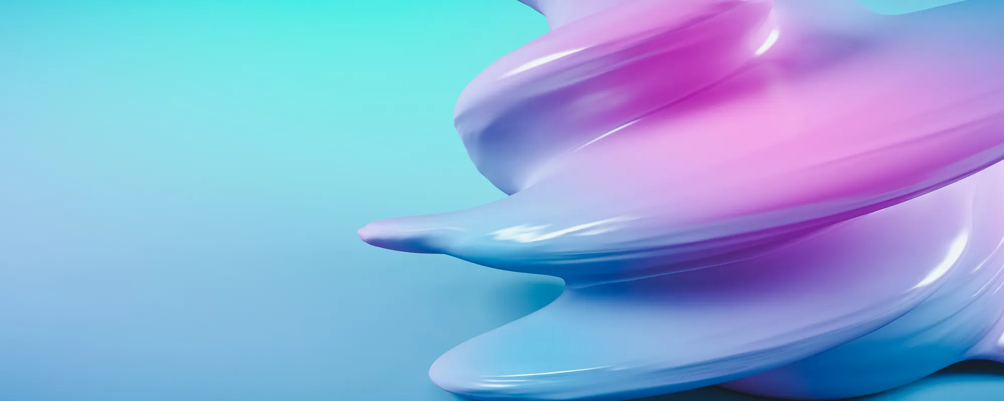 Graphic swirl in pink, blue and green