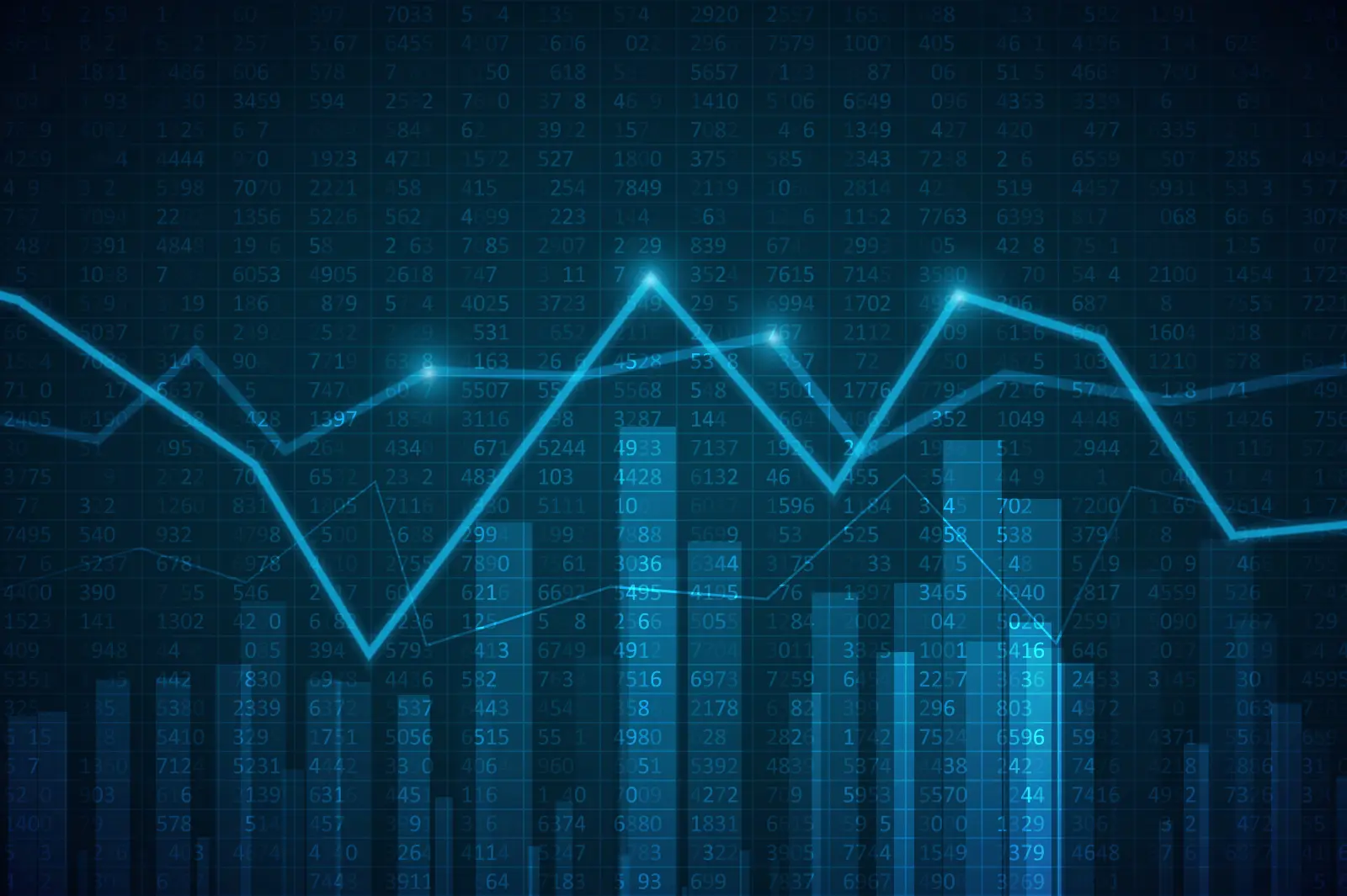 Inserting image... Digital graph in blue.