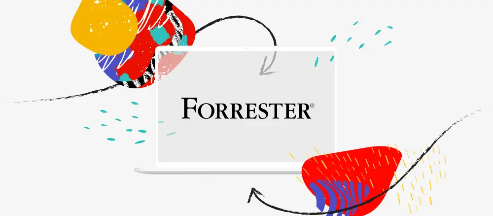 Abstract art with Forrester in the middle.