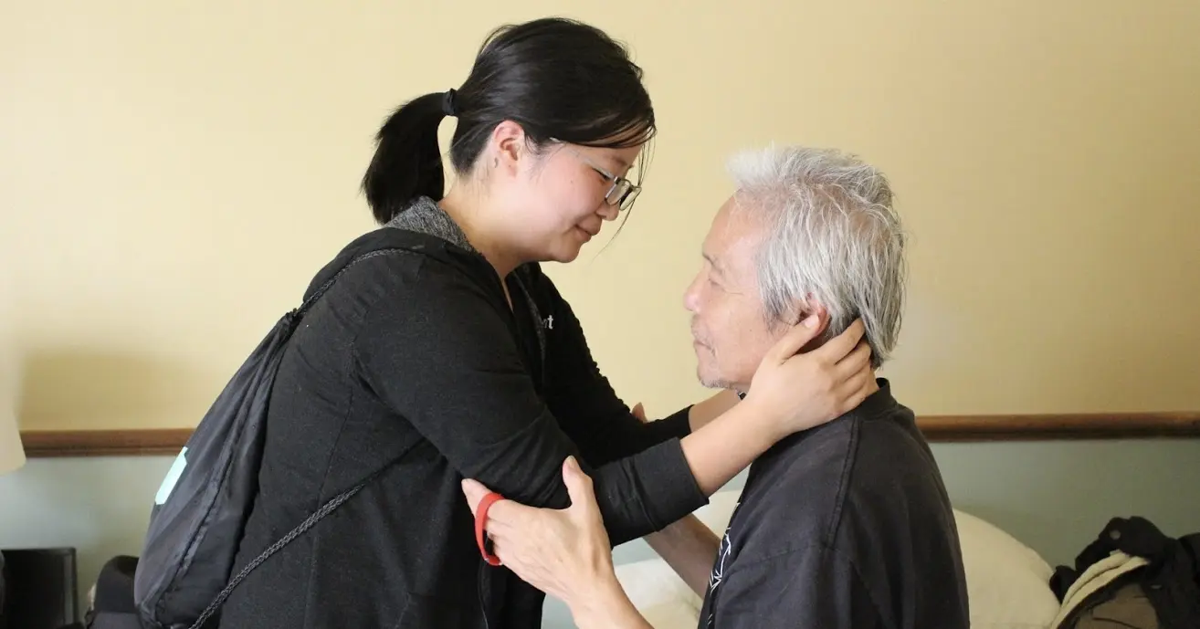 Melisa Im and her father.