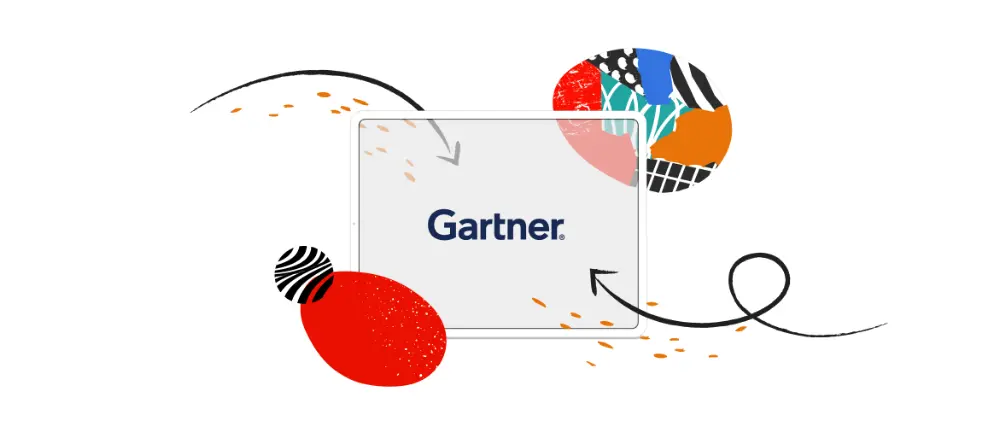 Colorful abstract art with Gartner in the middle.