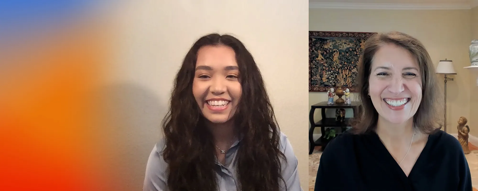 Alexa Gil (left) with Katie Juran, Sr. Director of Diversity and Inclusion, Adobe (right)