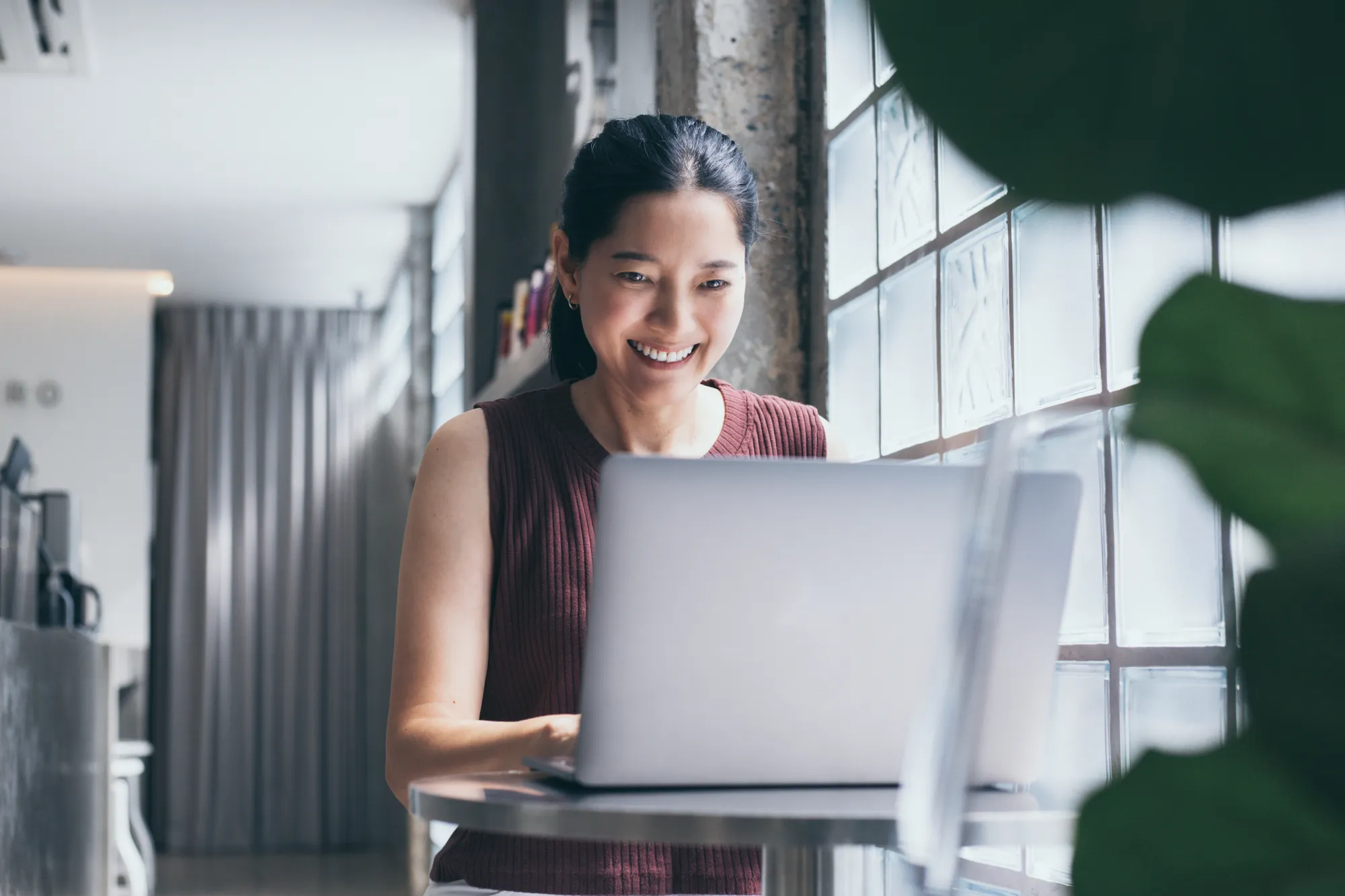 Girl on computer