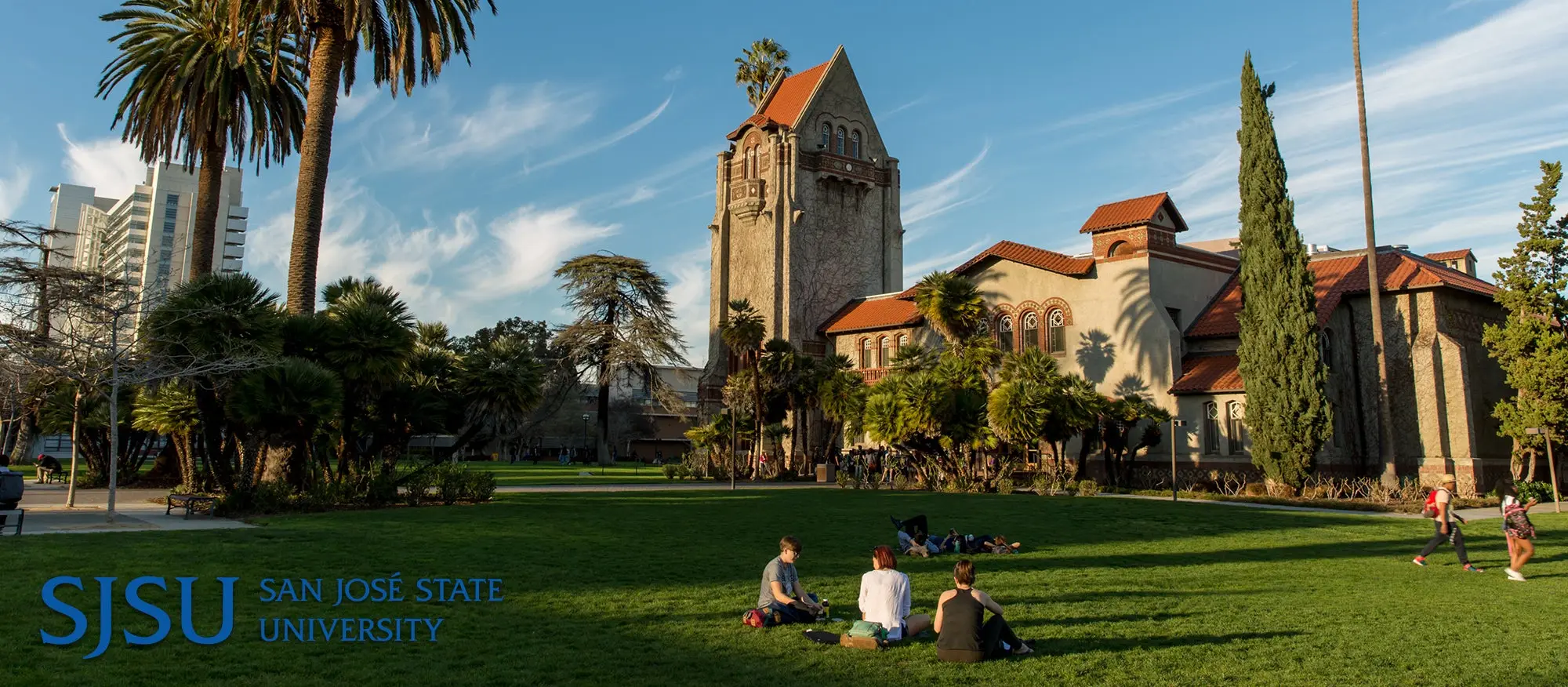 Photograph of San Jose State University campus. 