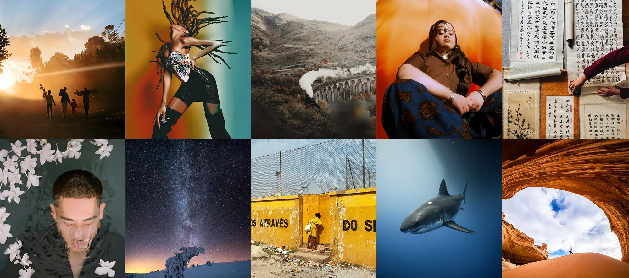 Collection of photographs taken by the Adobe Rising Starts of Photography.