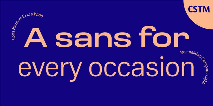 Normalidad Font on a bright blue background.