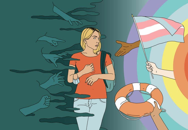 Anna Wanda Goguesy's illustration of the emancipation of LGBTQ+ students in France