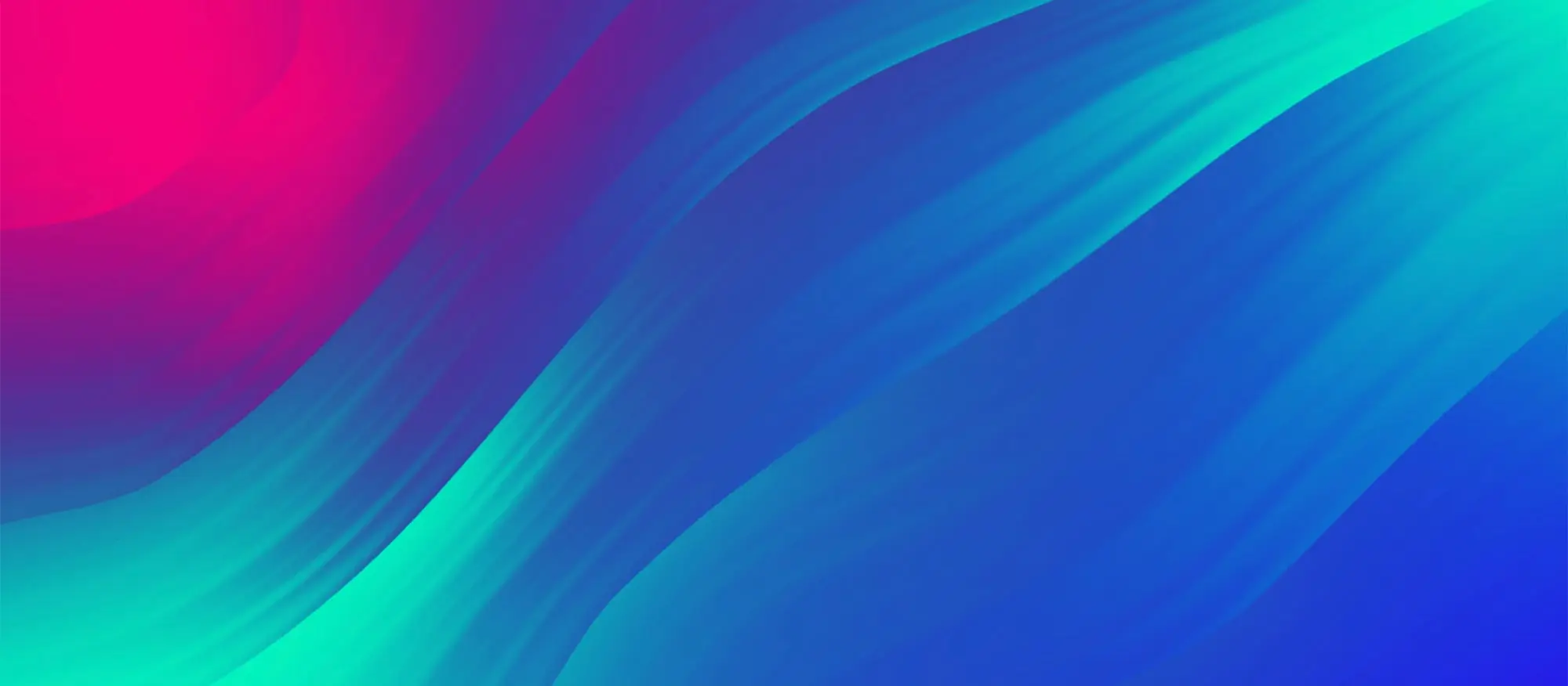 Gradient image of bright pink, greens and blues. 