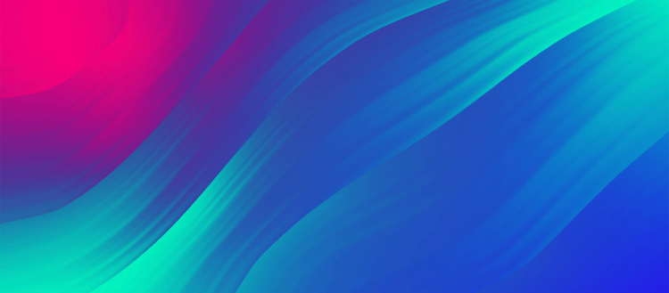 Gradient image of bright pink, greens and blues. 