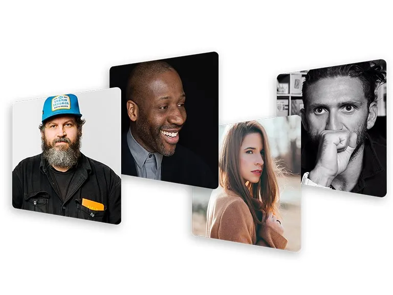 Four images of MAX 2021 Luminary speakers.