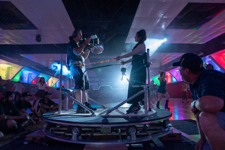 Photo showing filming of Amazon Prime's Bliss.