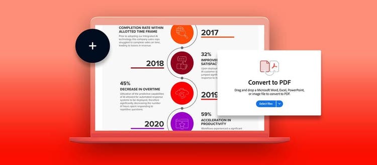 Convert JPG to PDF with Adobe Acrobat online.