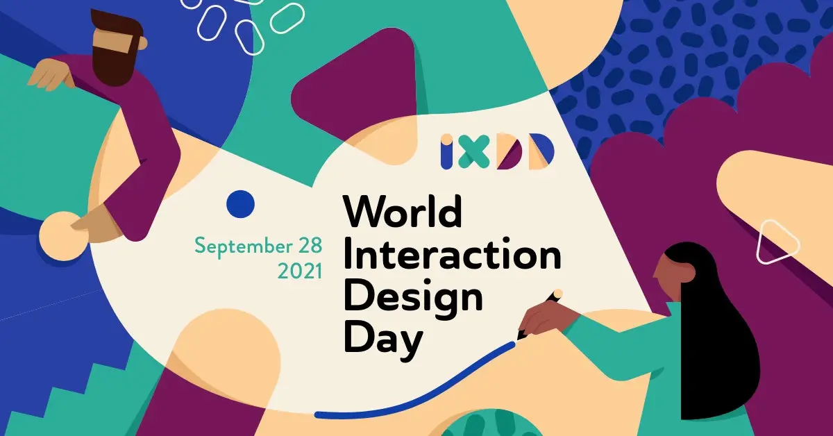 Promotional illustration for World Interaction Design Day 2021: Solidarity & Transformation, hosted on September 28.
