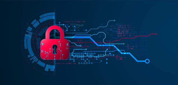 Personal data security Illustrates cyber data or information privacy idea.