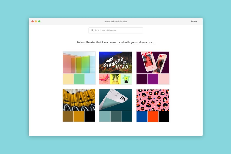 Screenshot of Creative Cloud Libraries. 