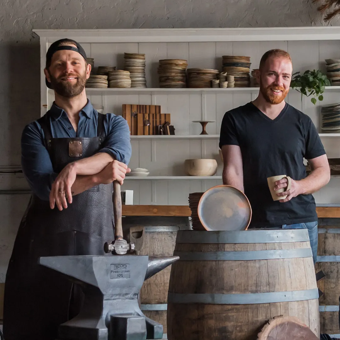 Image of makers with their products.