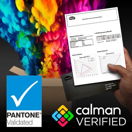 Image of Pantone validated colors.