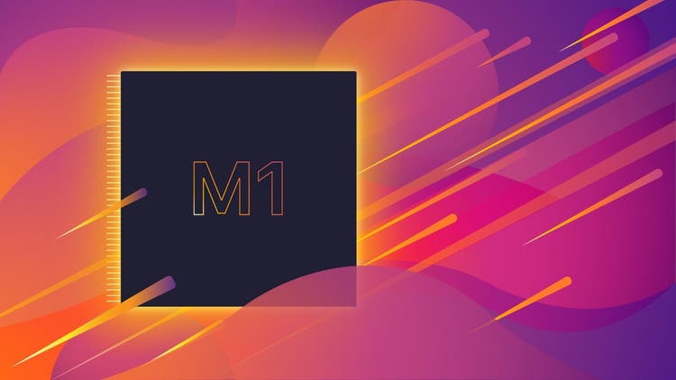 Colorful graphic art with M1 chip.