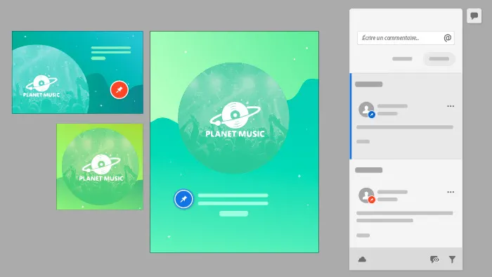 Novos recursos de colaboração no Illustrator.