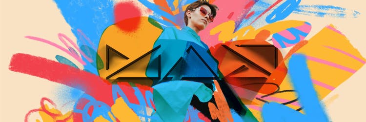 Adobe MAX 2021 logo image with young person