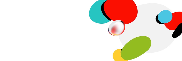 Colorful circles of abstract art. 