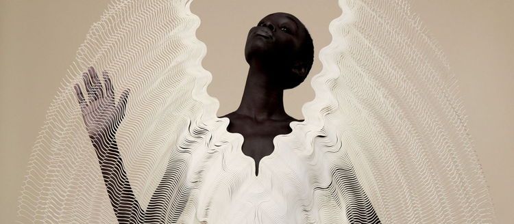 Image of a woman in an Iris van Herpen design.