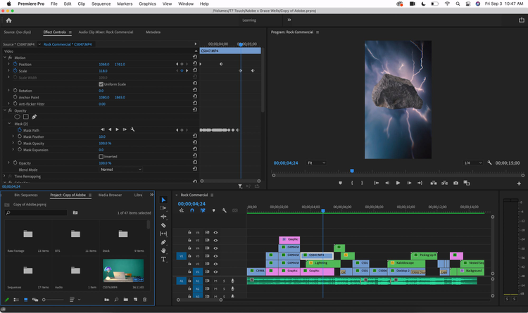 Grace Wells Premiere Pro Timeline.