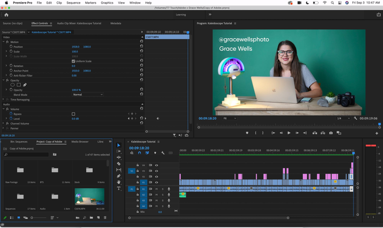 Grace Wells Premiere Pro Timeline.