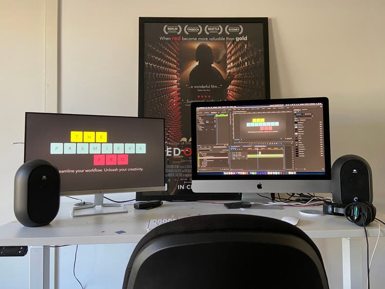 Office space of editor for Third Man Films.