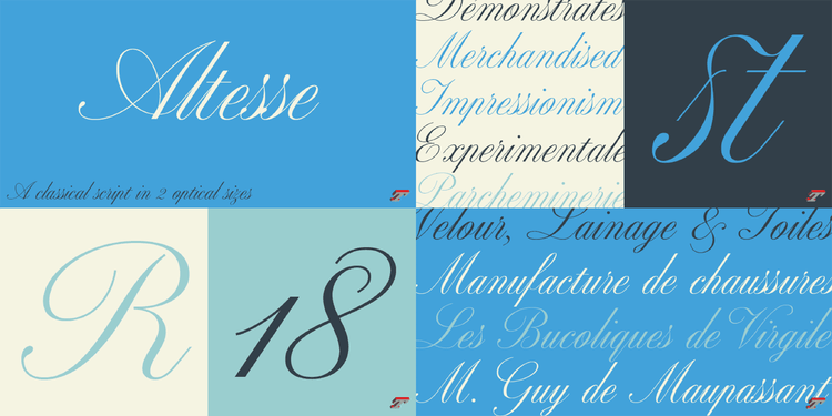 Example of Altesse typeface.