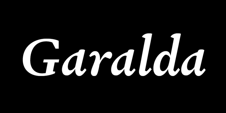 Example of Garalda typeface.