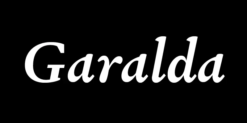 Example of Garalda typeface.